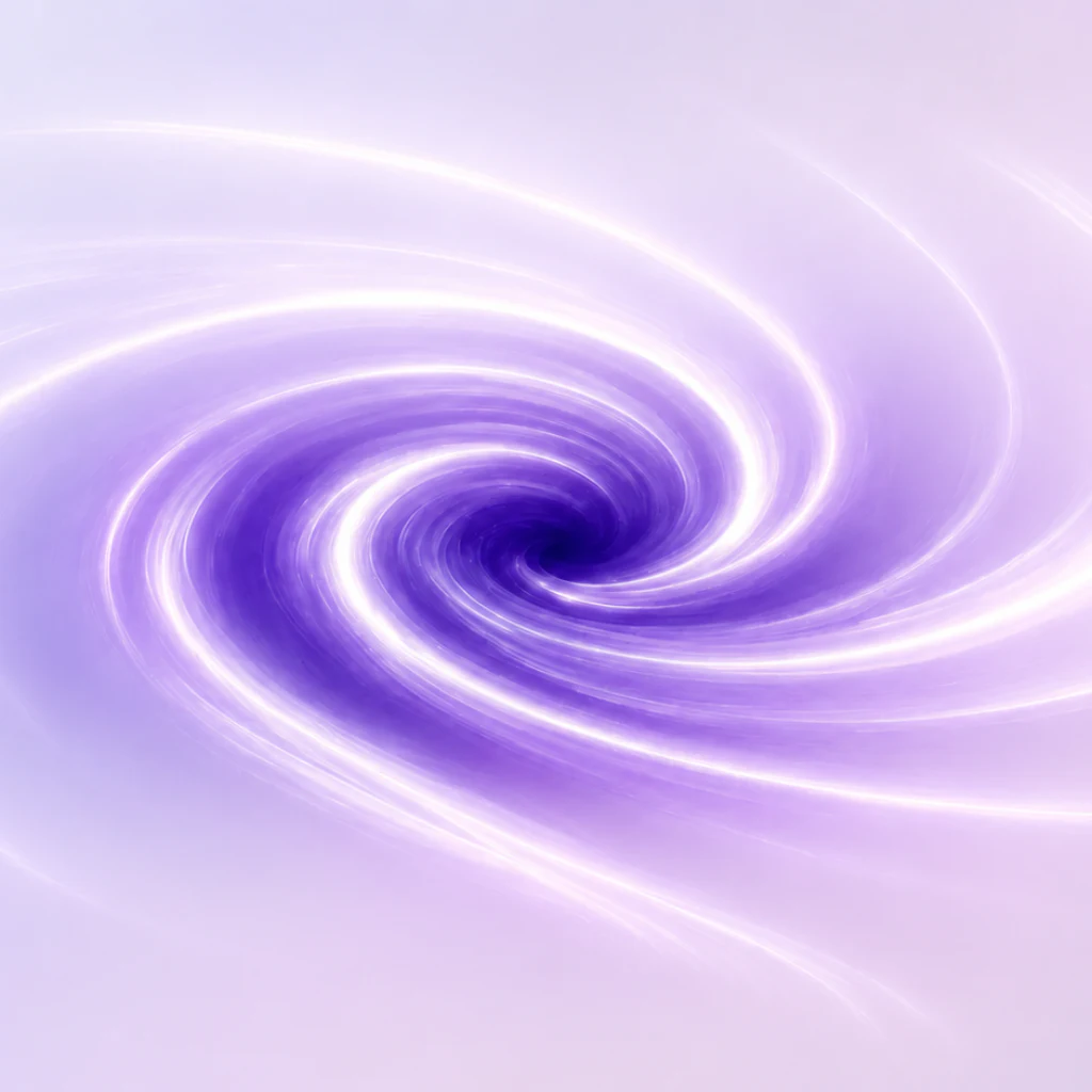 A purple light vortex drawing inward on silver, representing SME trade licence, VAT and bank documents collected once and validated automatically in GiQ Match