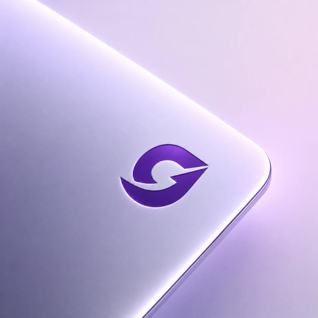 A silver laptop bearing the GrowthIQ logo, representing an SME seeing the financing products it qualifies for on the GiQ Match platform